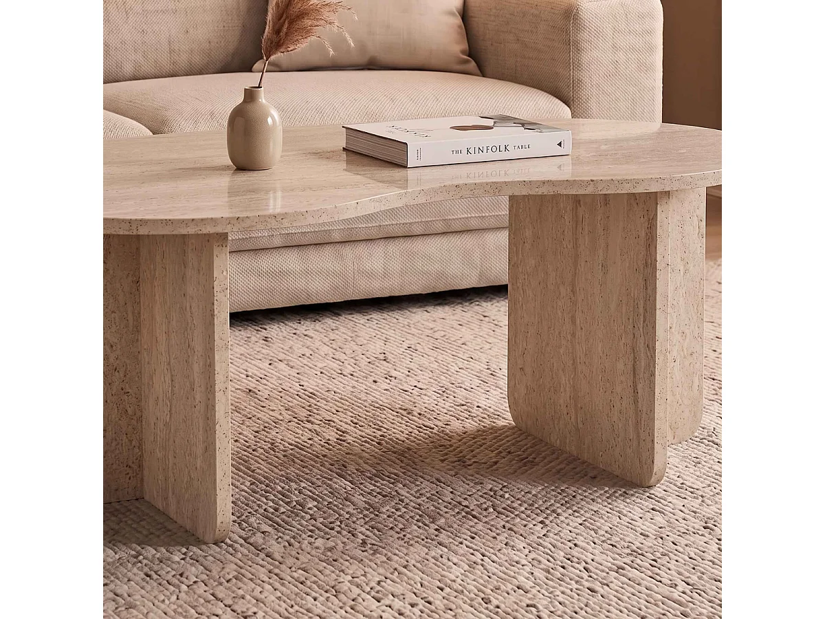 Table basse avec plateau organique L110 cm - MOSS