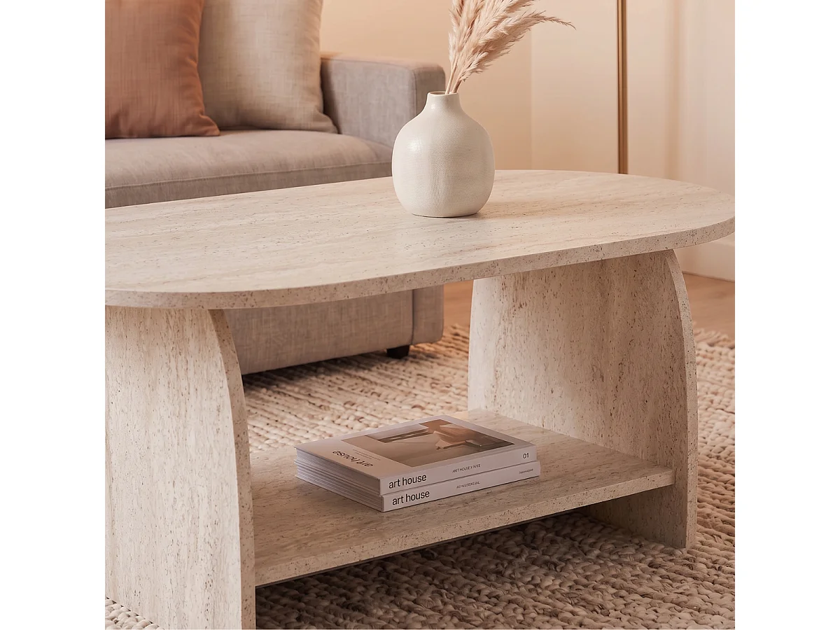 Table basse avec deux plateaux L110 cm - ASTER
