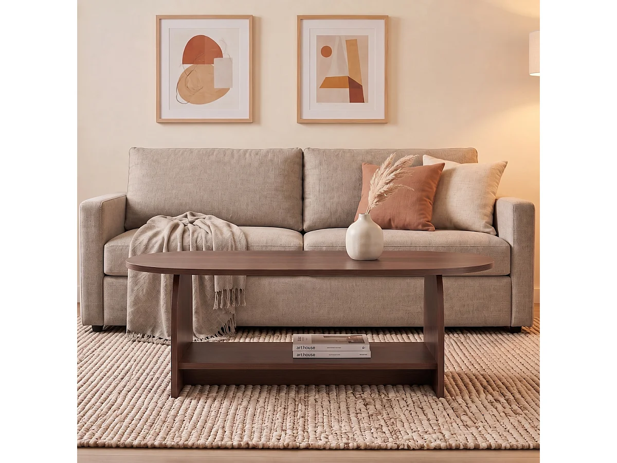 Table basse avec deux plateaux L110 cm - ASTER