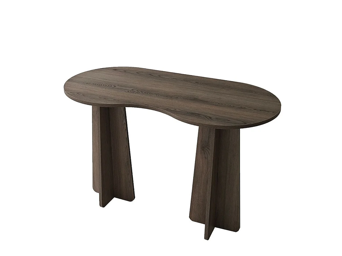 COMO skrivebord med organisk formet bordplade, 120 cm