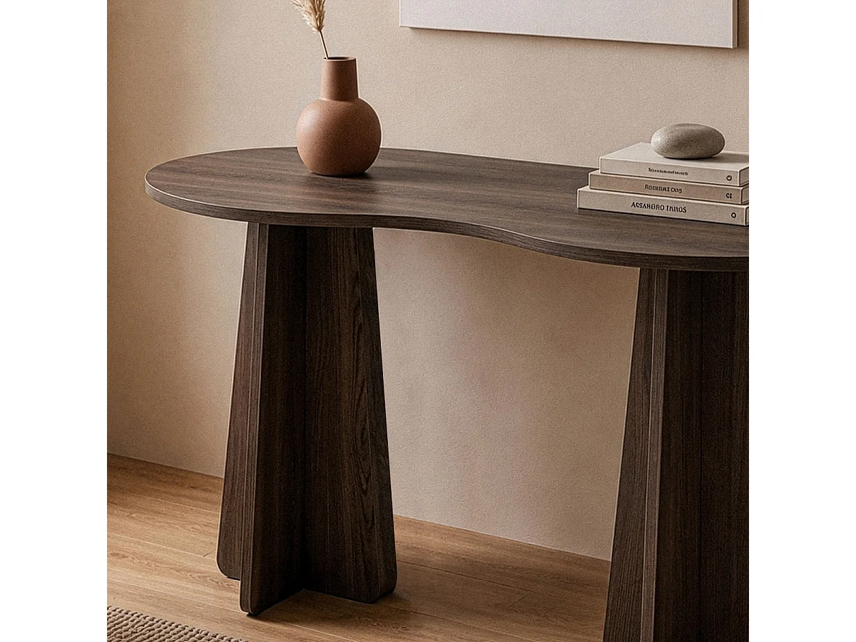 COMO skrivebord med organisk formet bordplade, 120 cm