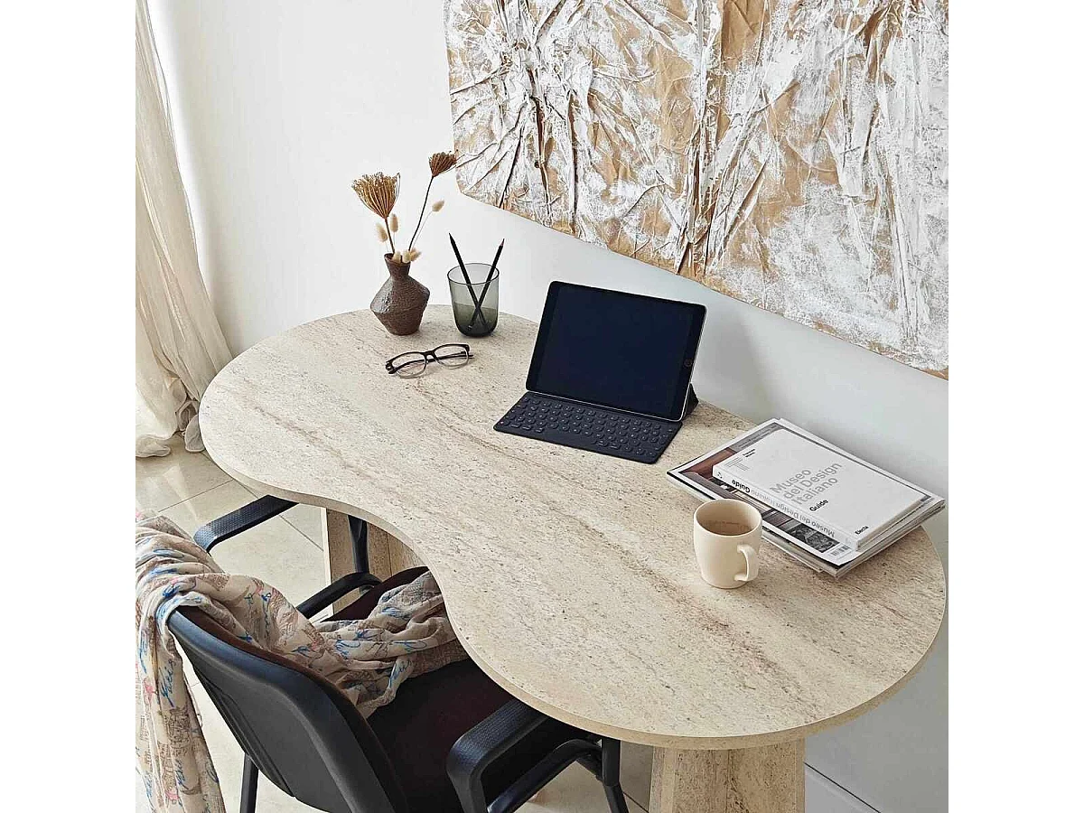 Kantoor met organisch gevormd blad L120 cm COMO