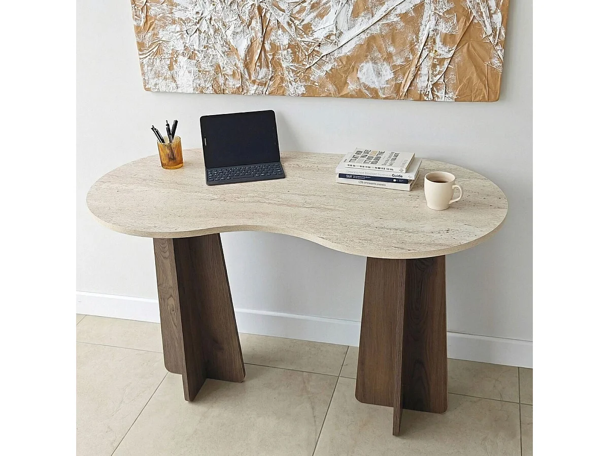 Kantoor met organisch gevormd blad L120 cm COMO