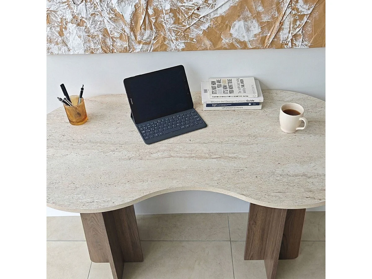 Kantoor met organisch gevormd blad L120 cm COMO