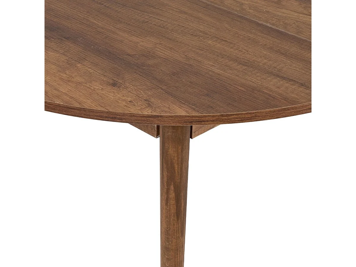 Table à manger ronde extensible de 100 à 131 cm - KLARA
