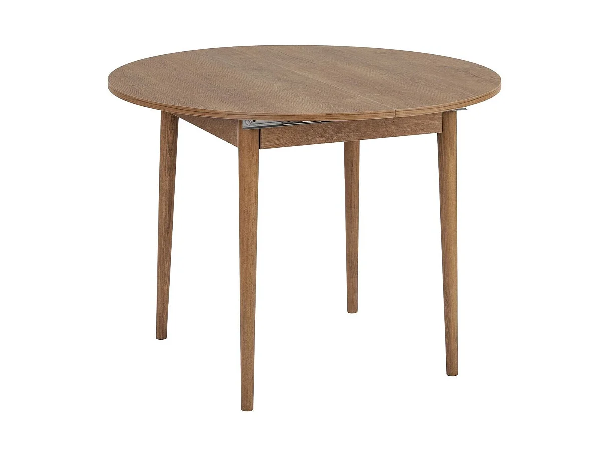 Table à manger ronde extensible de 100 à 131 cm - KLARA
