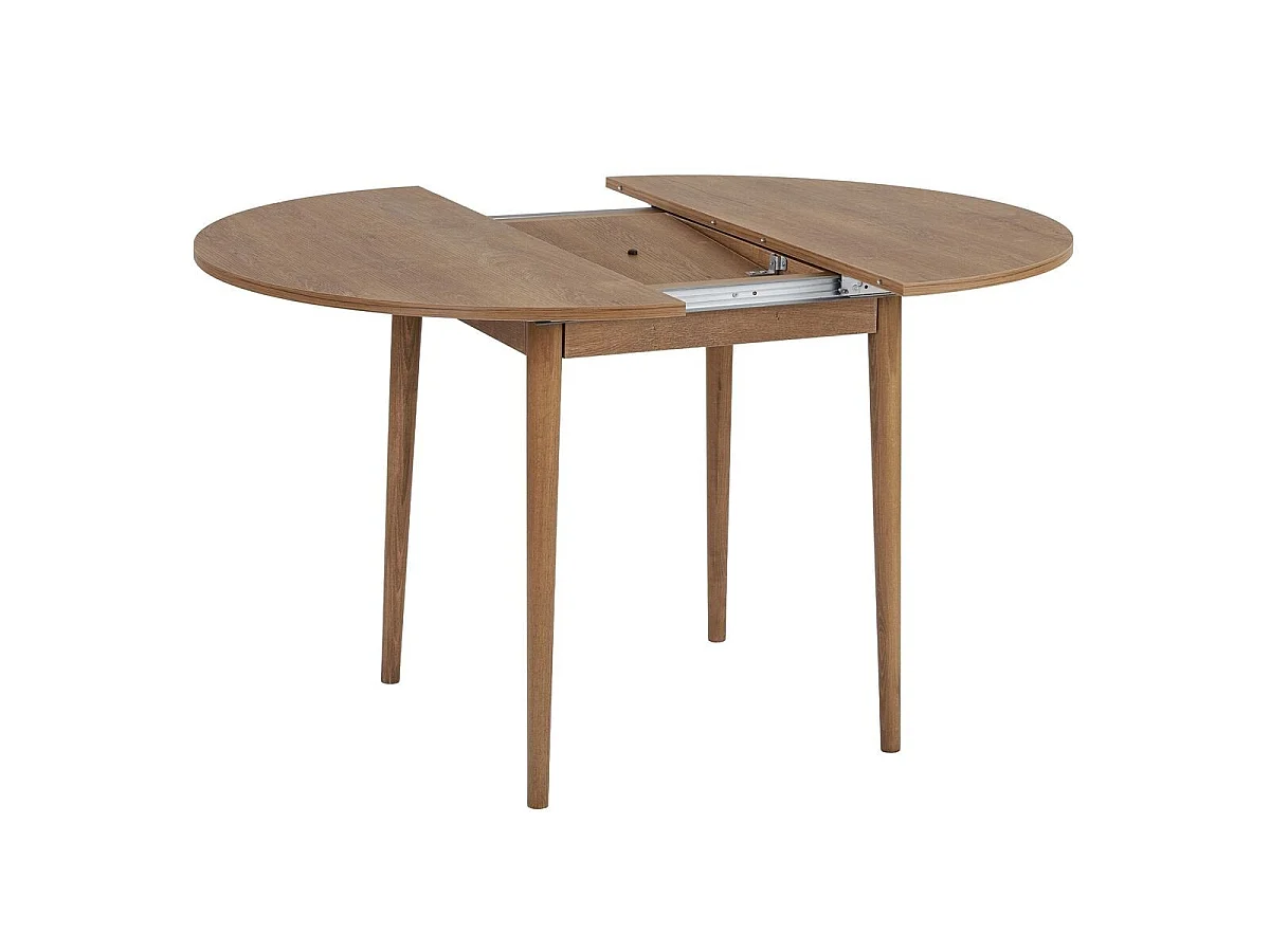Table à manger ronde extensible de 100 à 131 cm - KLARA