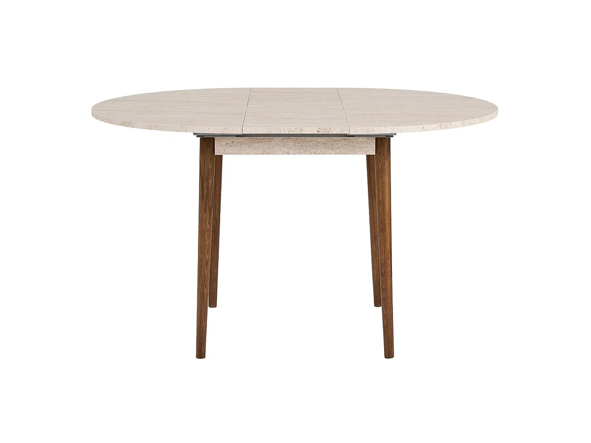 Table à manger ronde extensible de 100 à 131 cm - KLARA