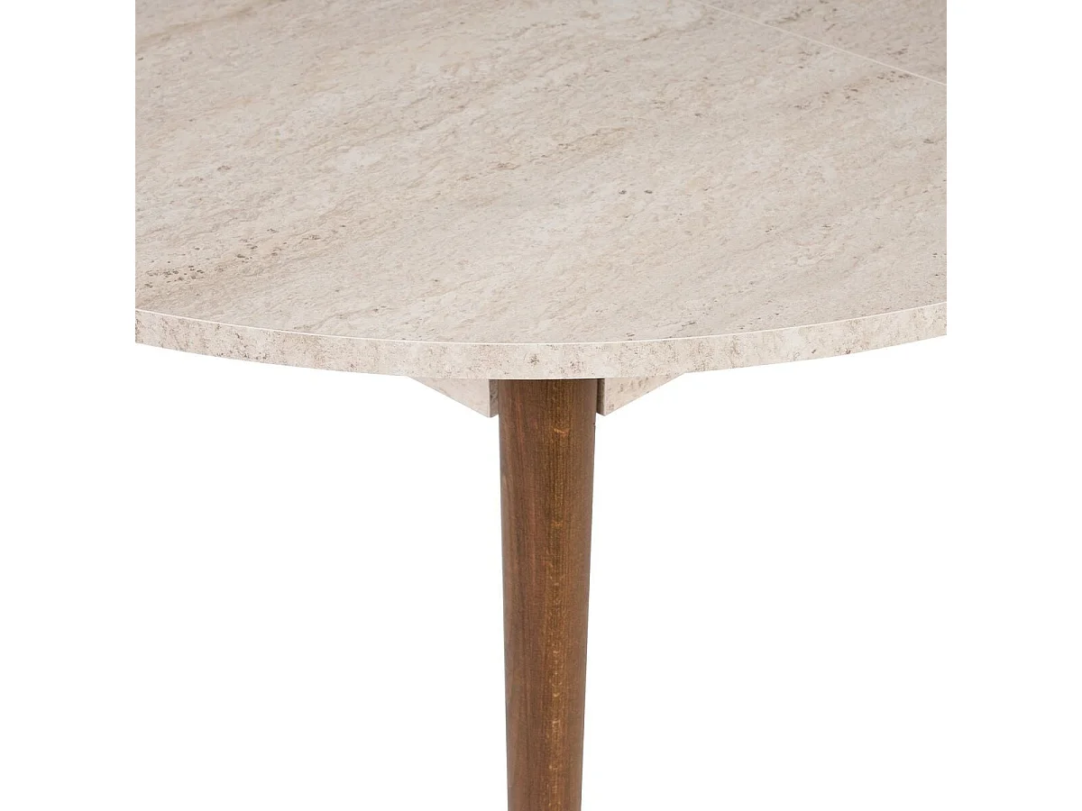 Table à manger ronde extensible de 100 à 131 cm - KLARA