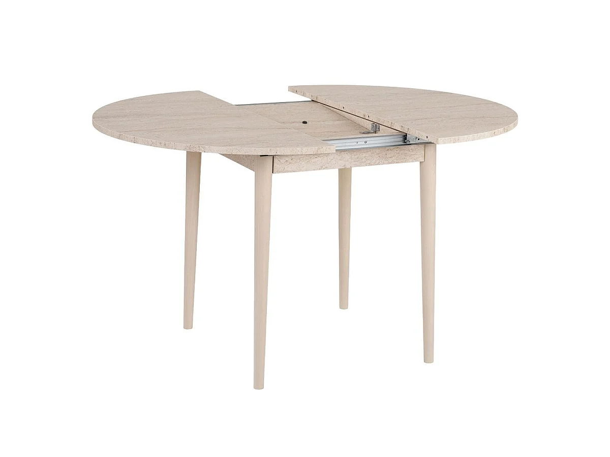 Table à manger ronde extensible de 100 à 131 cm - KLARA