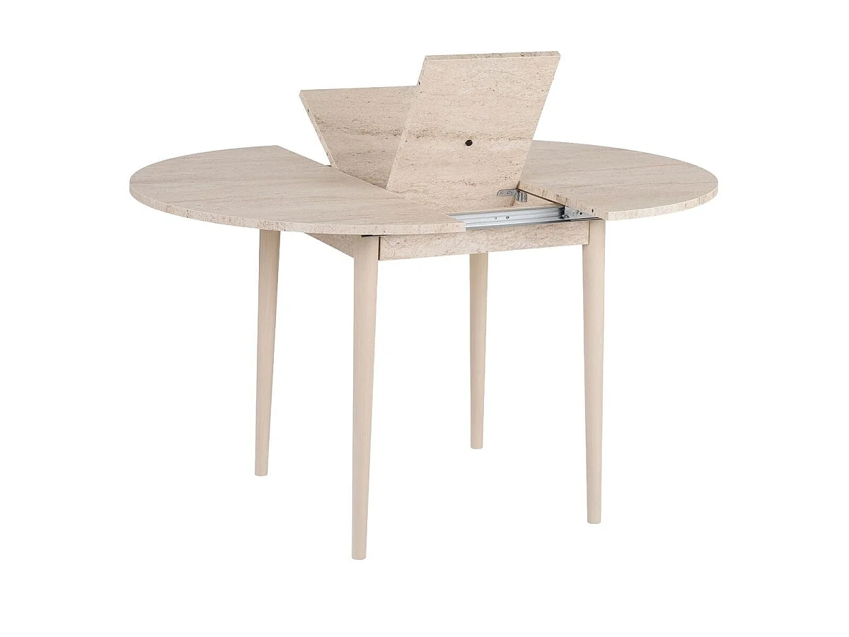 Table à manger ronde extensible de 100 à 131 cm - KLARA