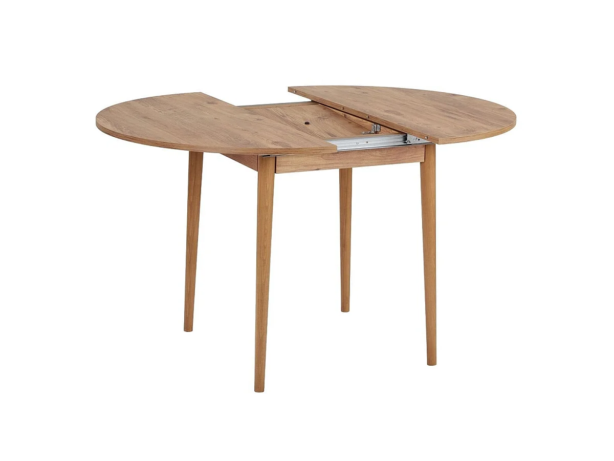 Table à manger ronde extensible de 100 à 131 cm - KLARA