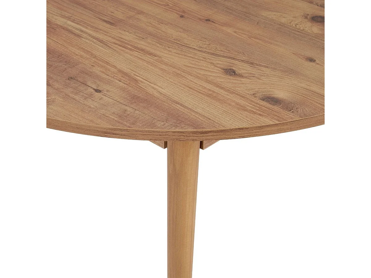 Table à manger ronde extensible de 100 à 131 cm - KLARA