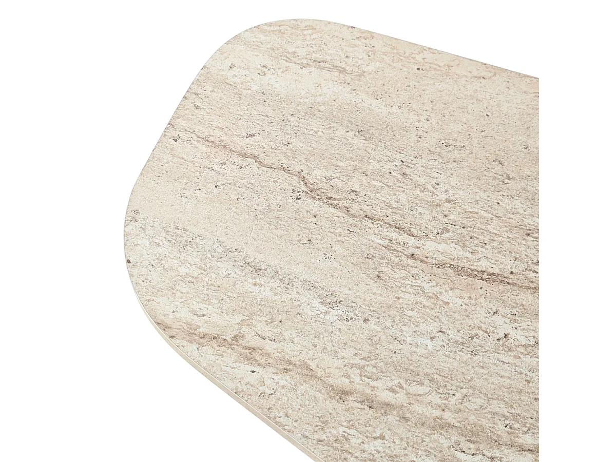 Table basse avec plateau de forme organique et pieds larges L100 cm - ROCK