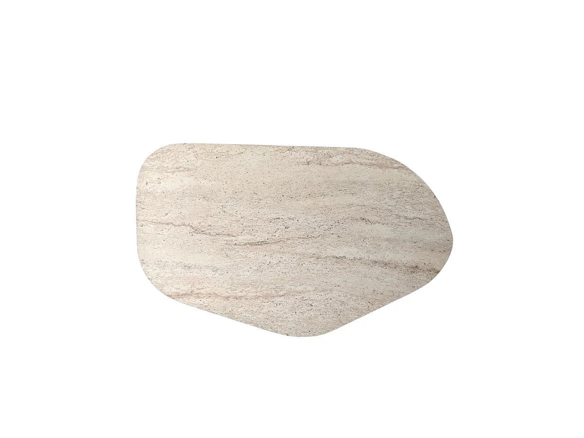 Table basse avec plateau de forme organique et pieds larges L100 cm - ROCK