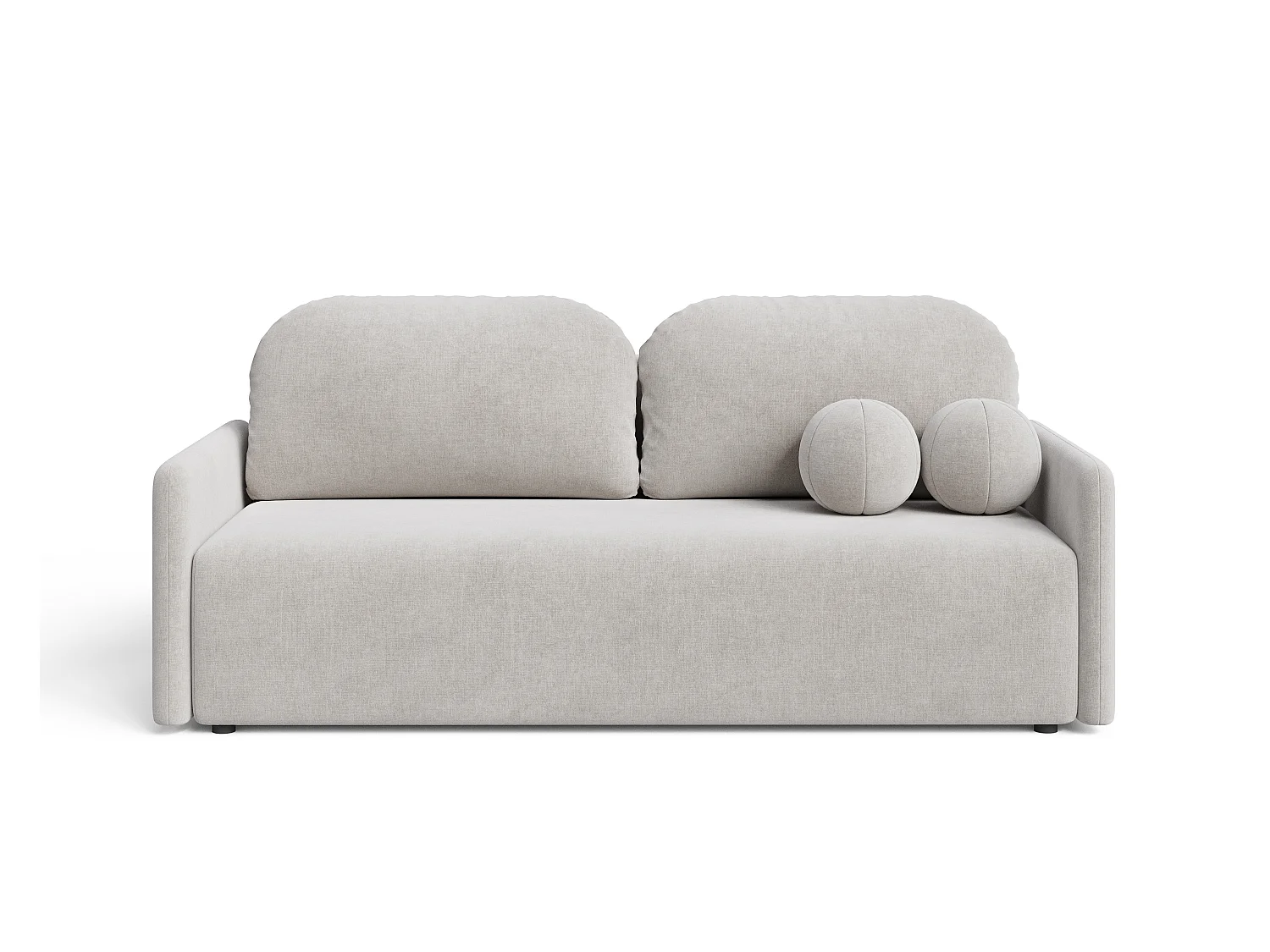 Canapé 3 places convertible en tissu chenille beige SOFA KOKO