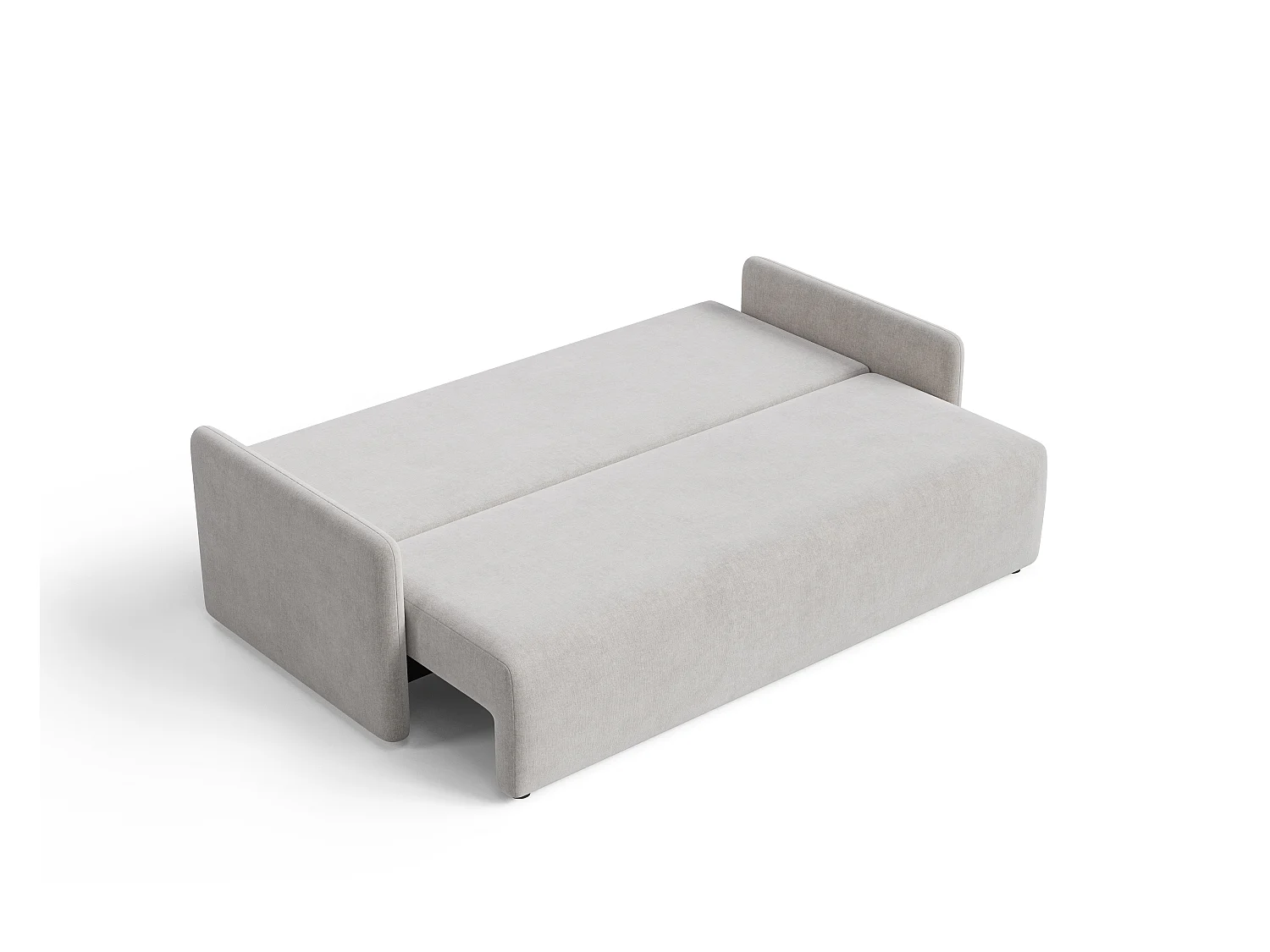 Canapé 3 places convertible en tissu chenille beige SOFA KOKO