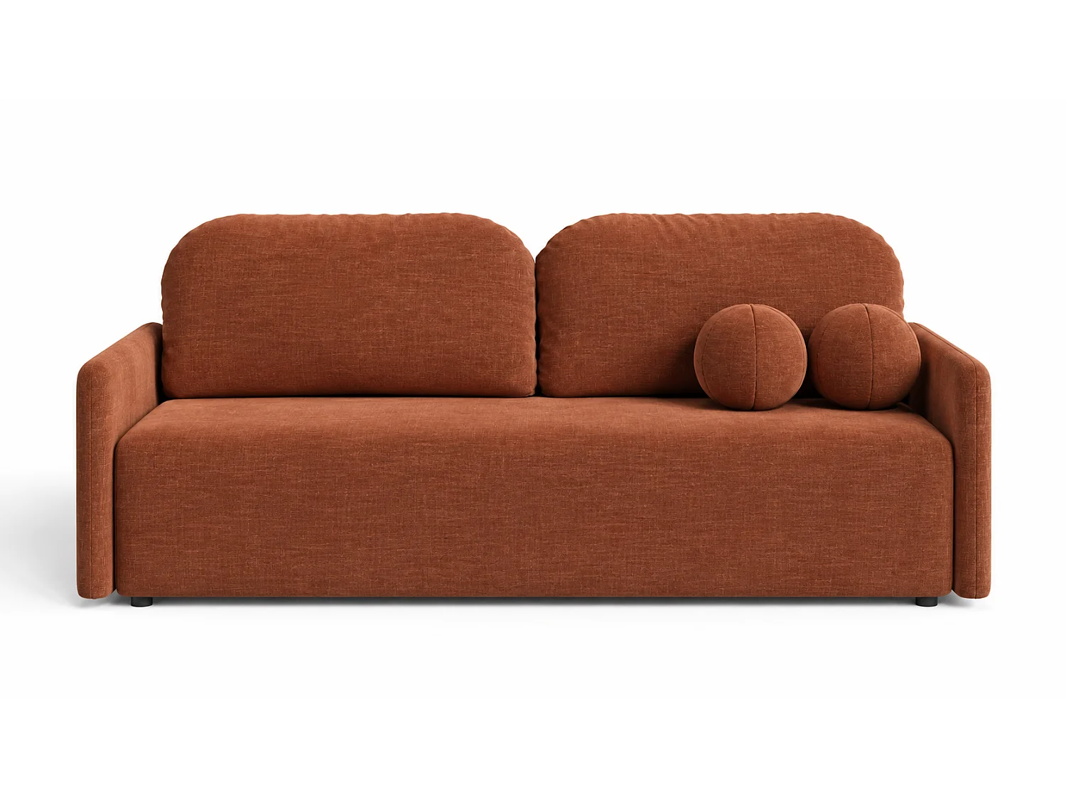 3-zits slaapbank van koper chenillestof SOFA KOKO