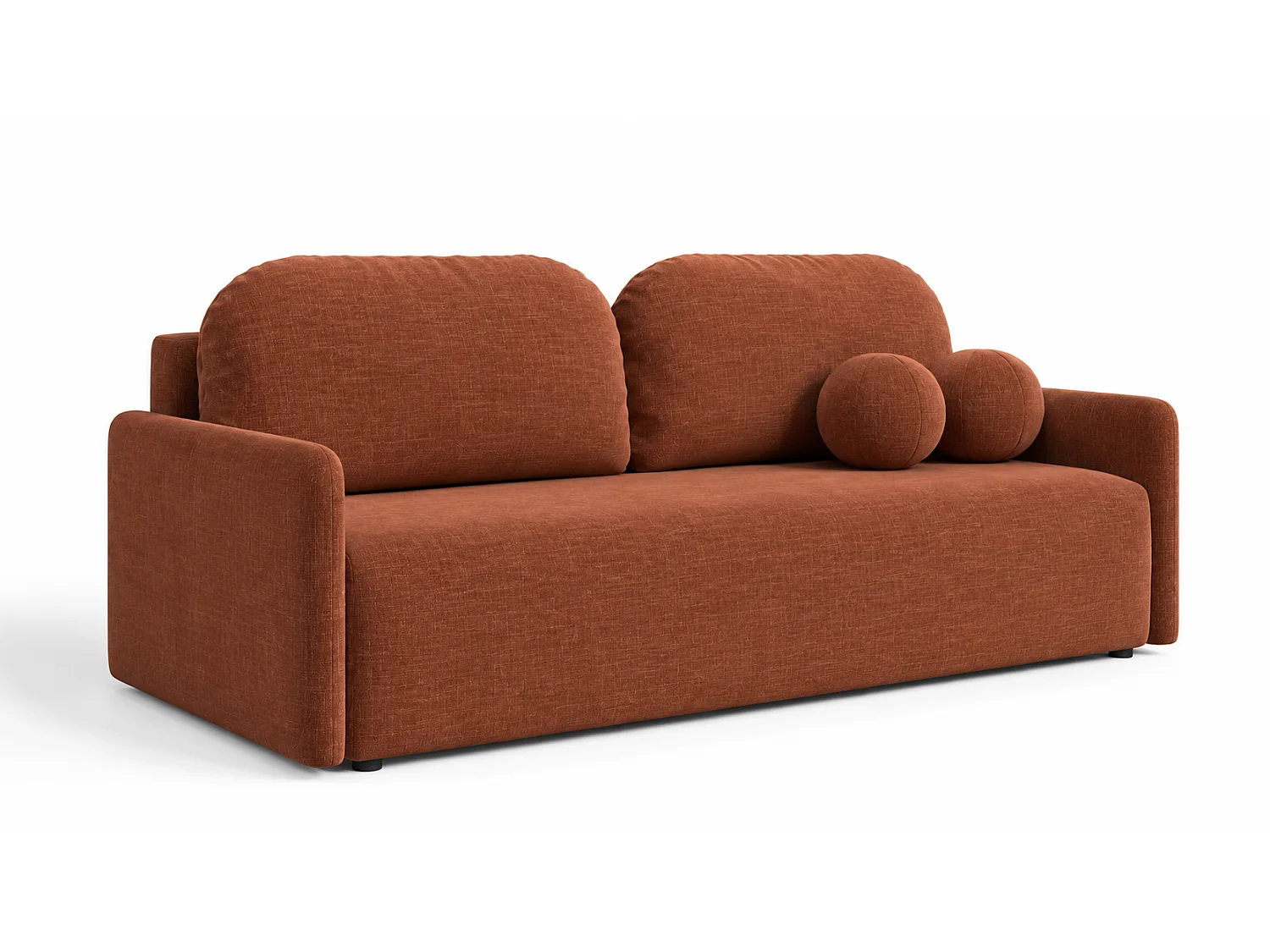 3-zits slaapbank van koper chenillestof SOFA KOKO