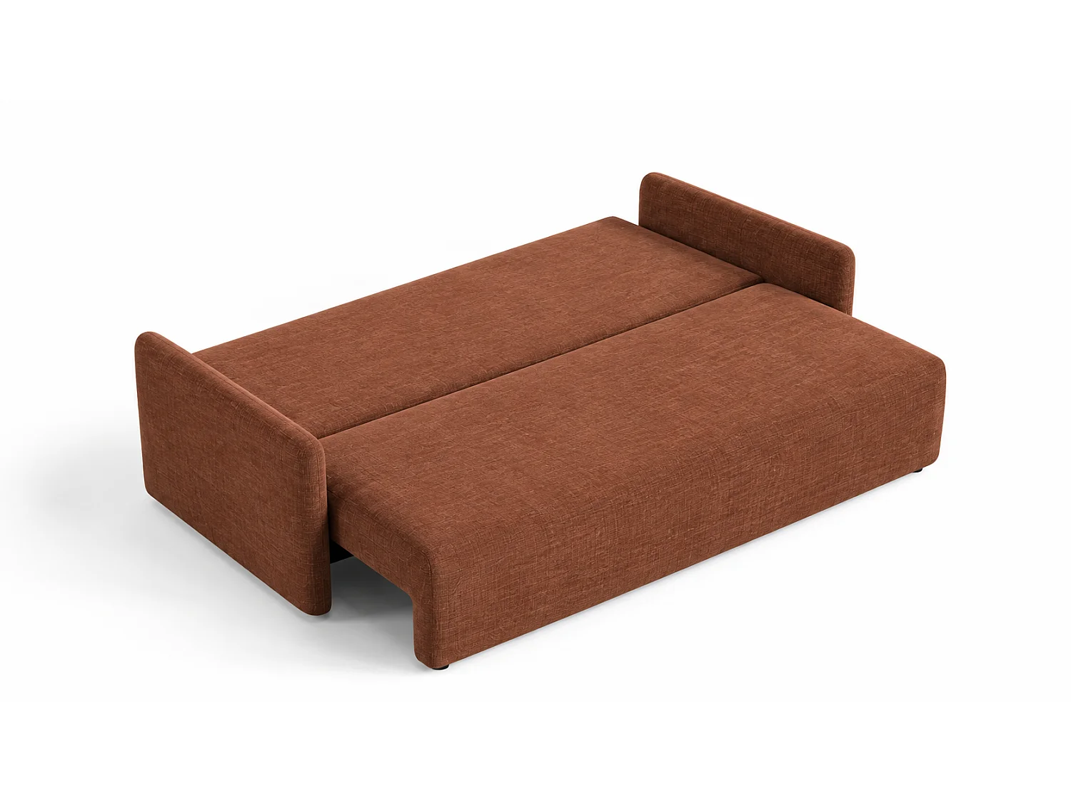 3-zits slaapbank van koper chenillestof SOFA KOKO
