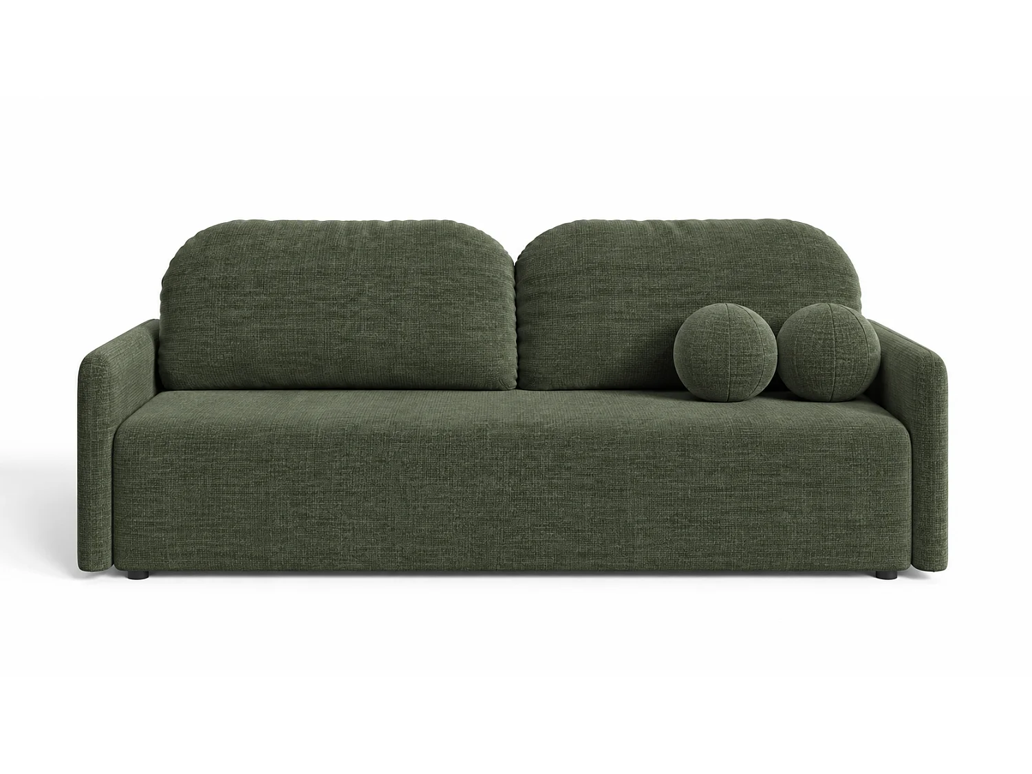 3-zits slaapbank van groen chenillestof SOFA KOKO