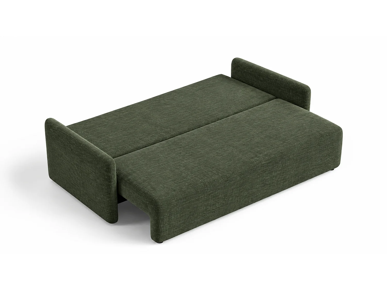 3-zits slaapbank van groen chenillestof SOFA KOKO