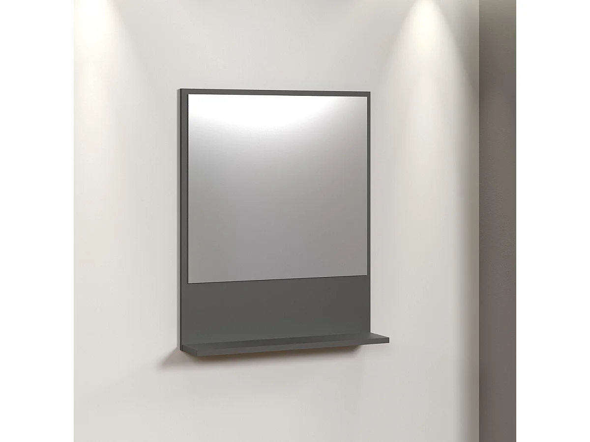 Wandspiegel met 1 plank L60 cm - PUREBLISS