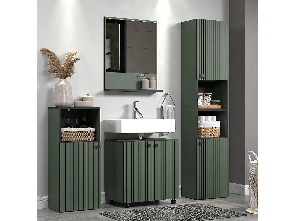 Wandspiegel met 1 plank L60 cm - PUREBLISS