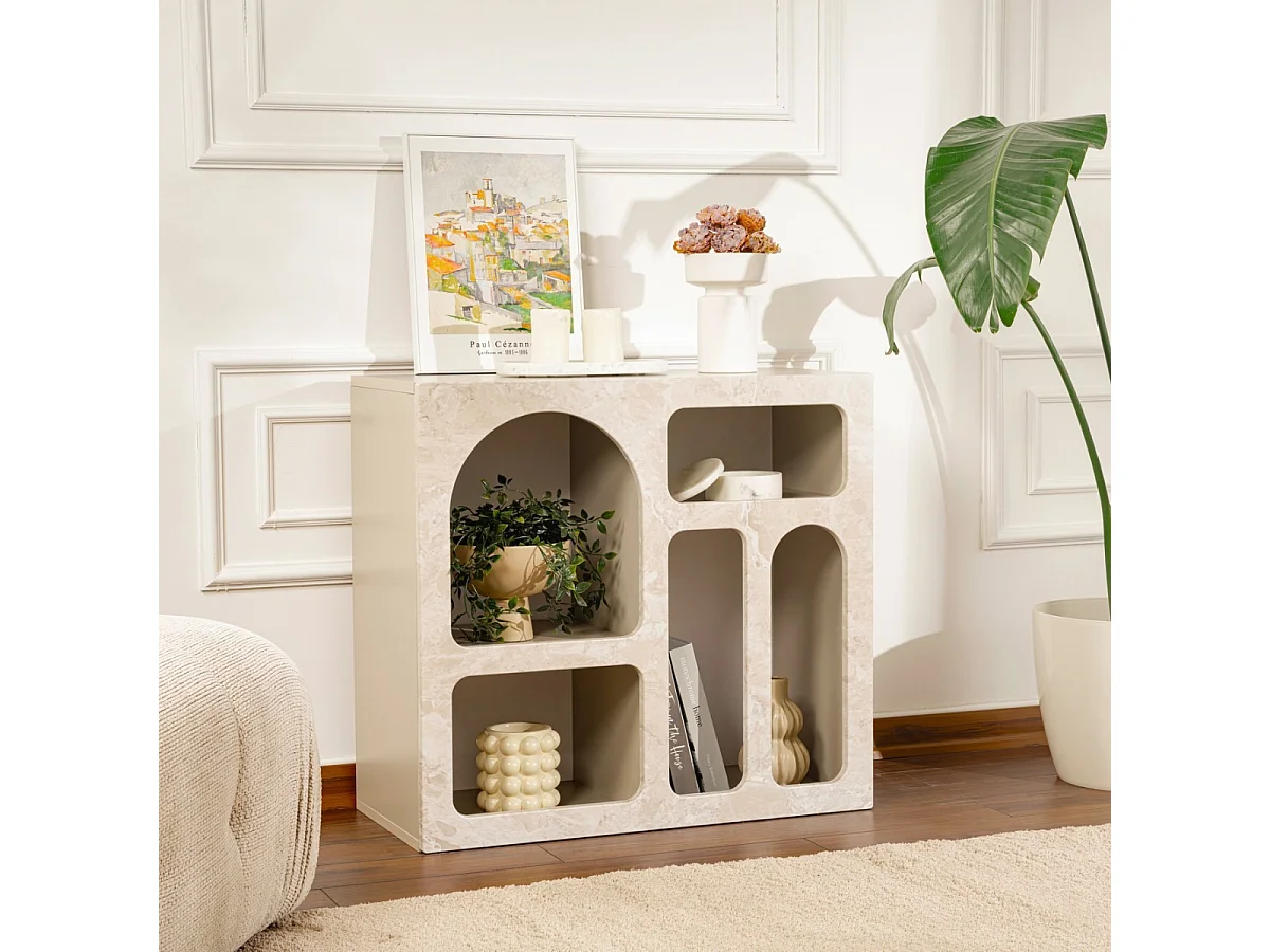 SORA Shelf with 5 Niches, 80 cm Wide
