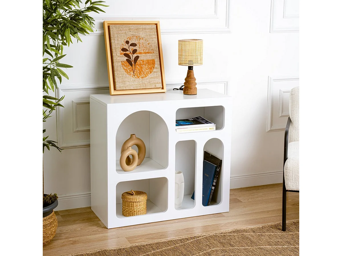 SORA Shelf with 5 Niches, 80 cm Wide