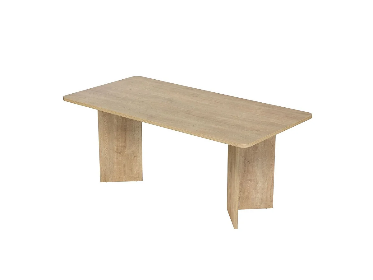 Table à manger avec plateau rectangulaire L180 cm - LORAN
