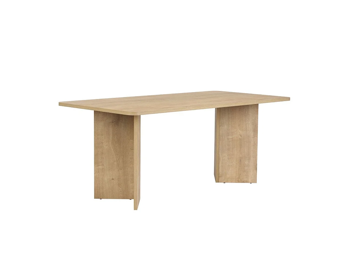 Table à manger avec plateau rectangulaire L180 cm - LORAN