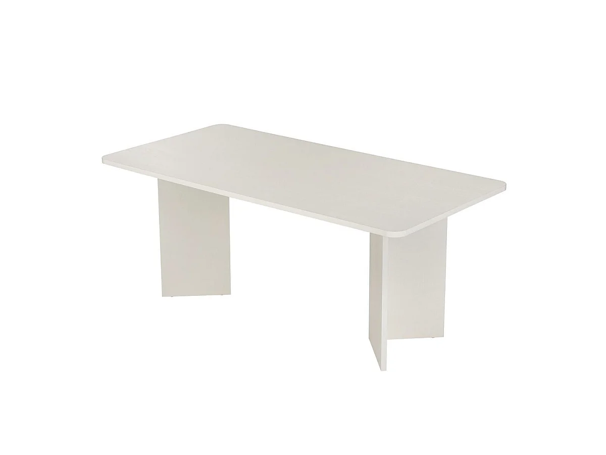 Table à manger avec plateau rectangulaire L180 cm - LORAN
