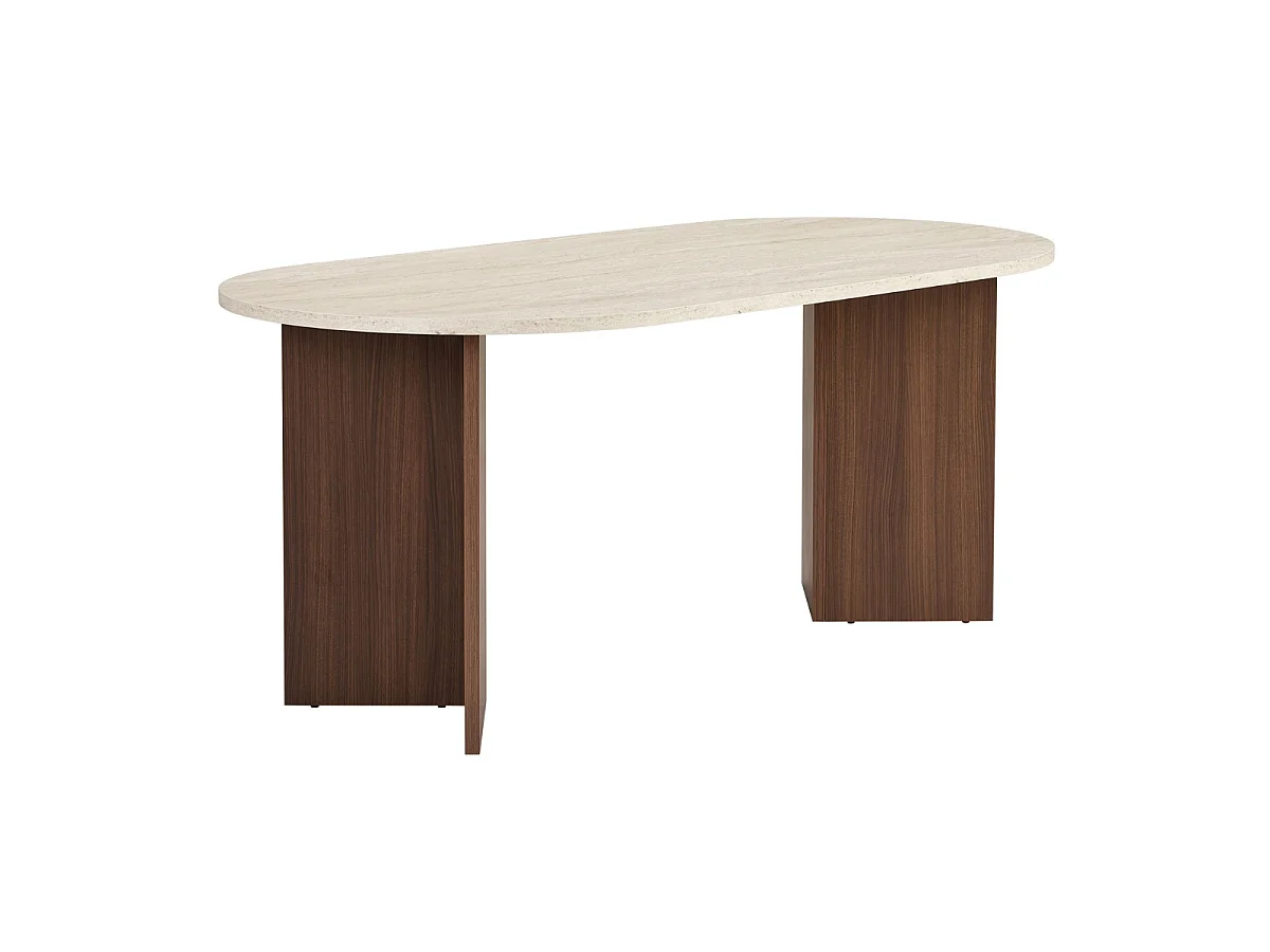 Table à manger avec bords arrondis L180 cm - SABLE