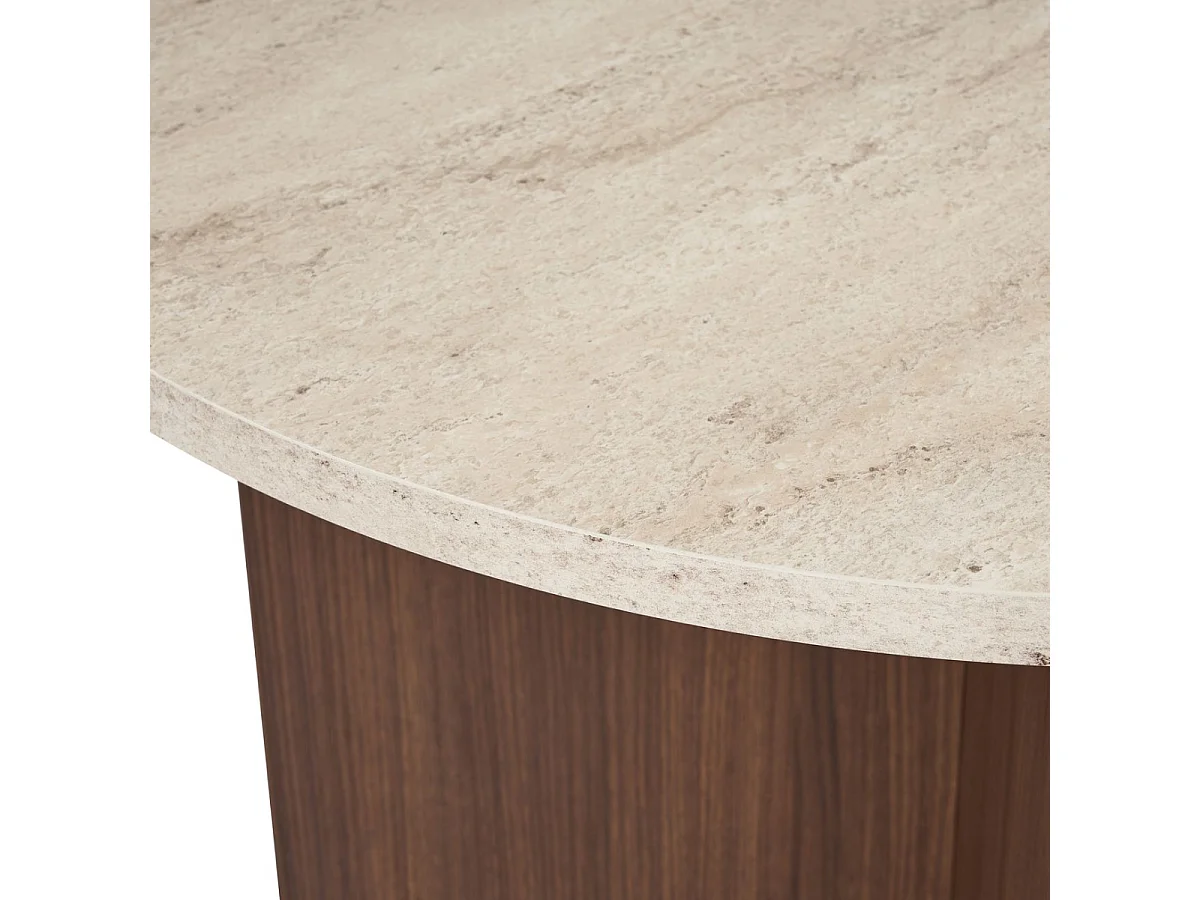 Table à manger avec bords arrondis L180 cm - SABLE