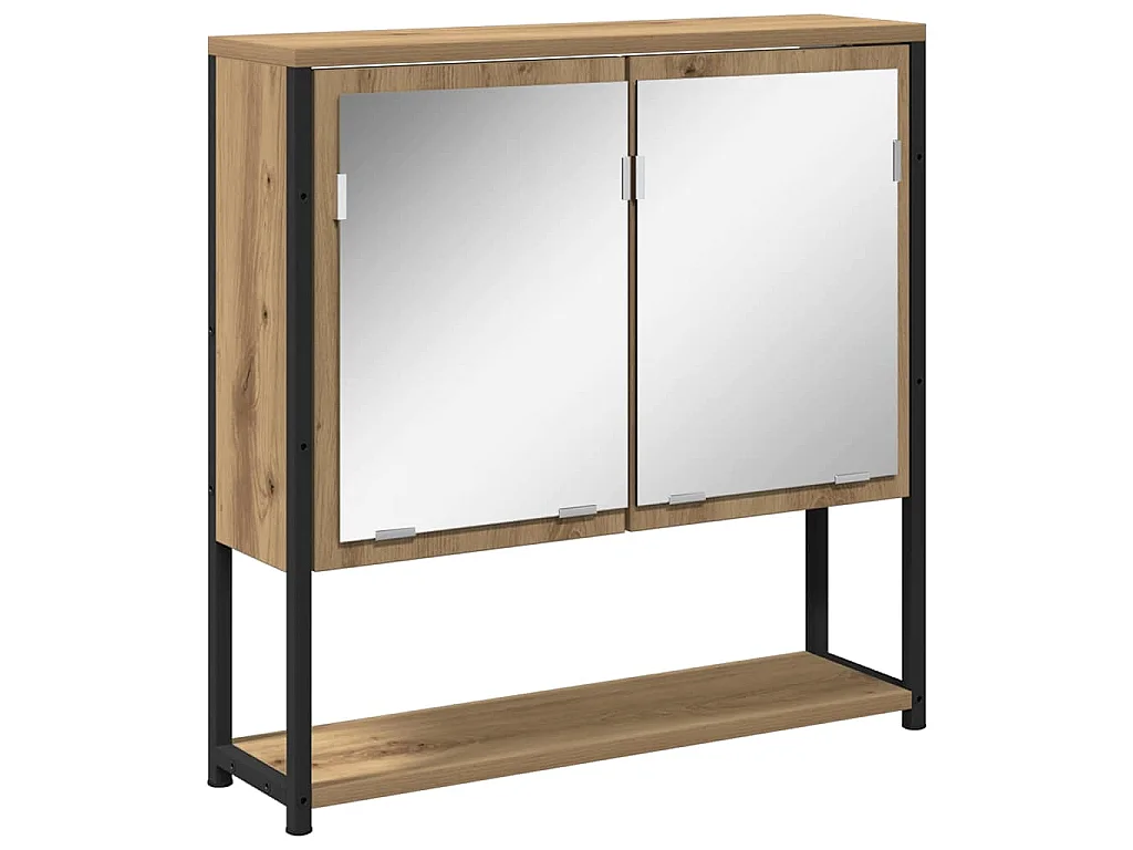 Armoire Miroir Chêne artisanal 60 x 16 x 60 cm
