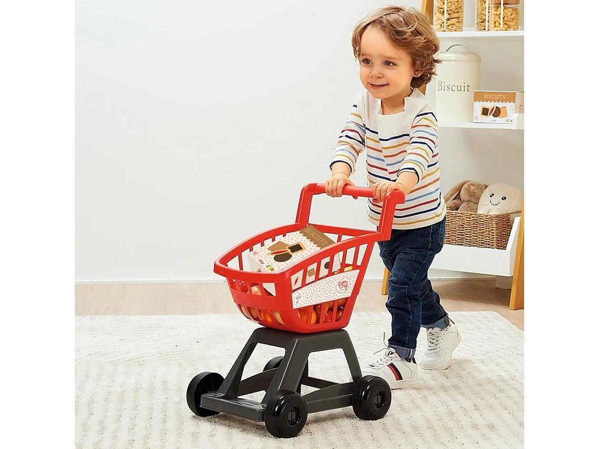Chariot de courses ECOIFFIER garni - 20 aliments - Dès 18 mois