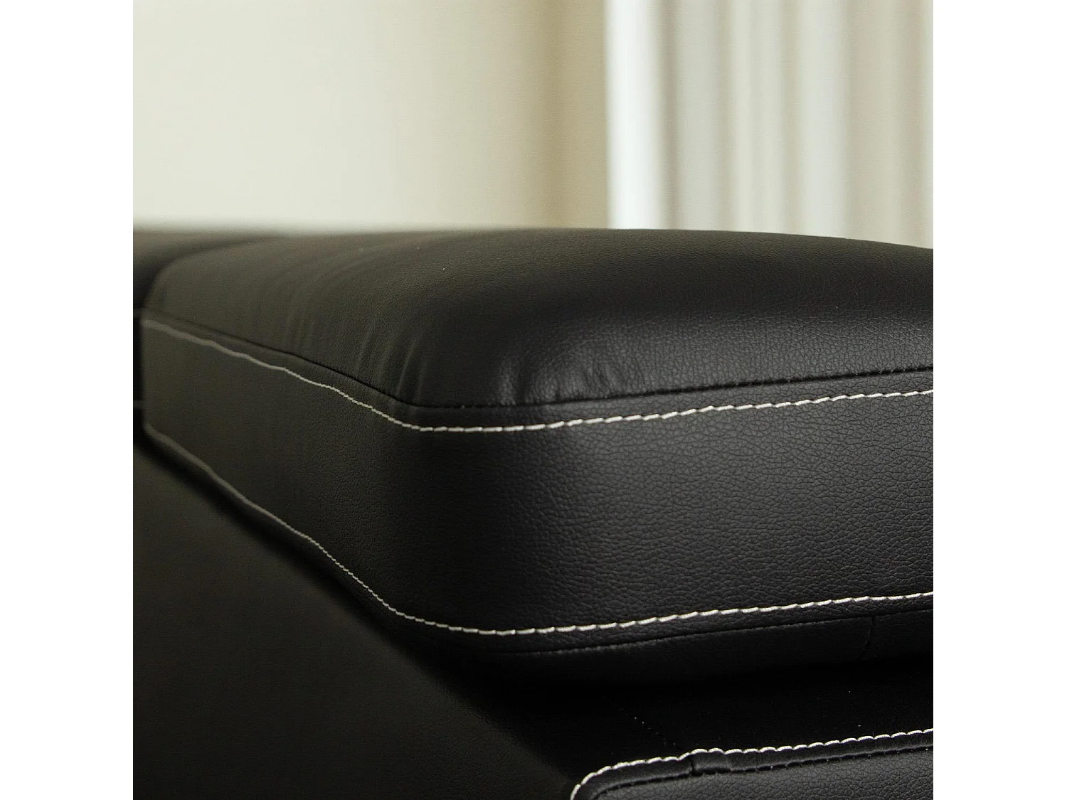 Nevada Black Leather Corner Sofa Bed with Storage Left Hand Facing