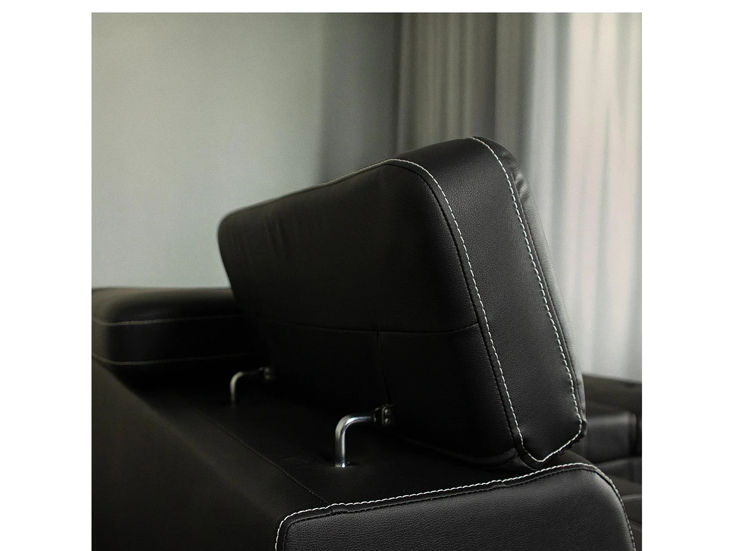 Nevada Black Leather Corner Sofa Bed with Storage Left Hand Facing