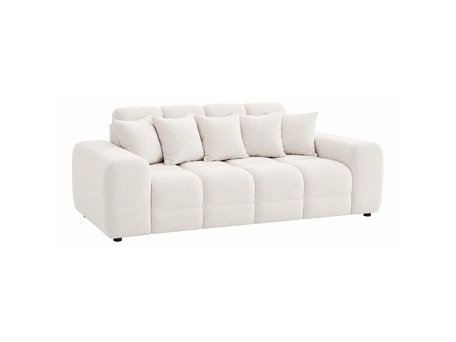 Jenson Natural Plush Velvet 3 + 2 Seater Sofa Set with Deep Seats