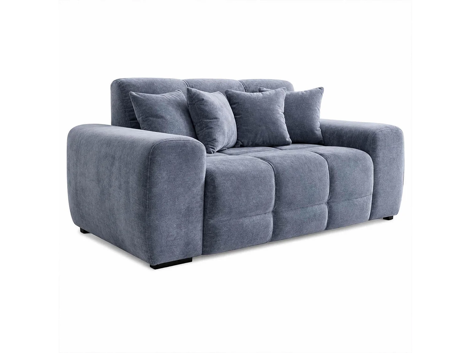 Jenson Grey Plush Velvet 3 + 2 Seater Sofa Set with Deep Seats