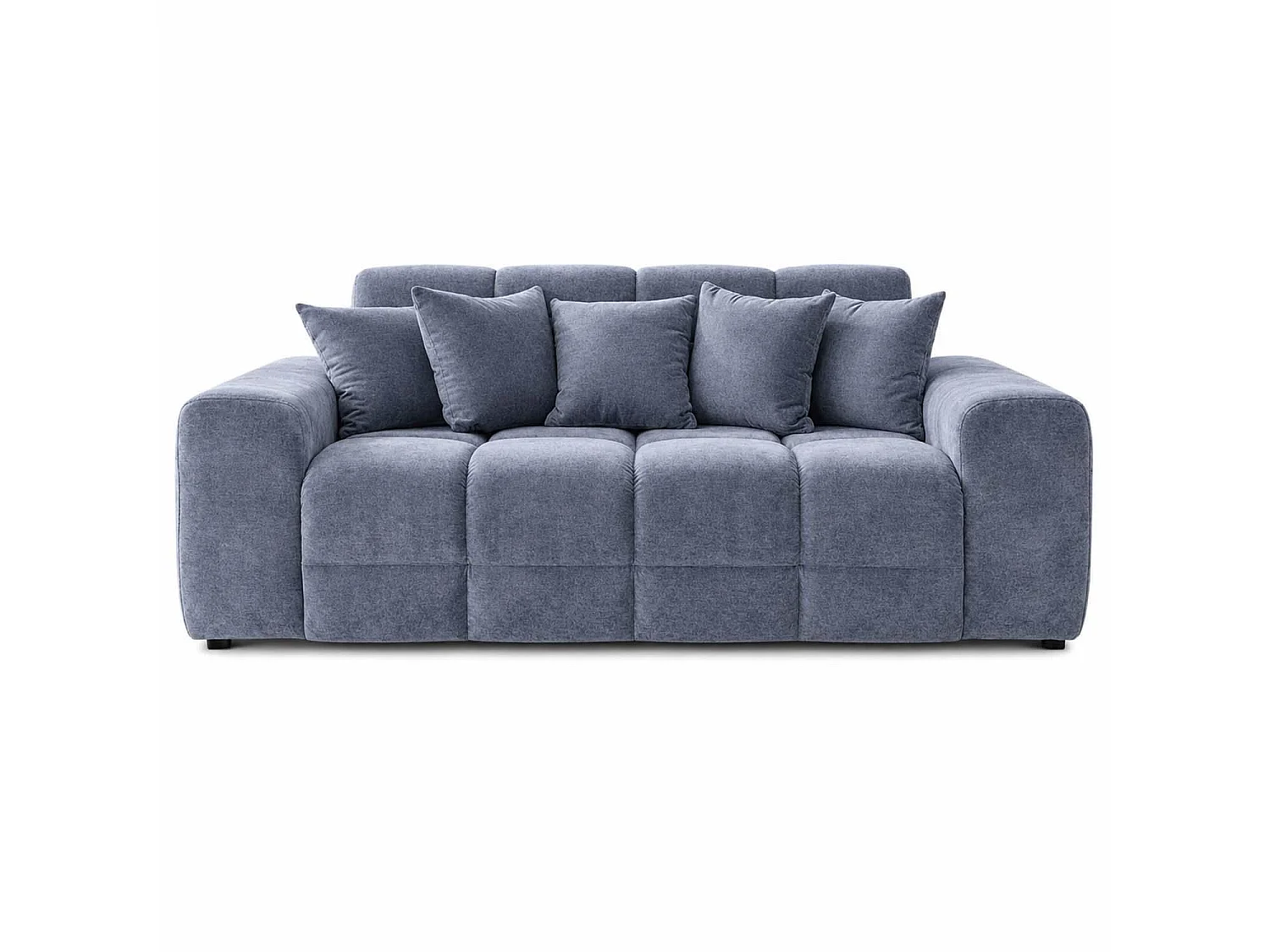 Jenson Grey 3 Seater Plush Velvet Sofa with Deep Seats