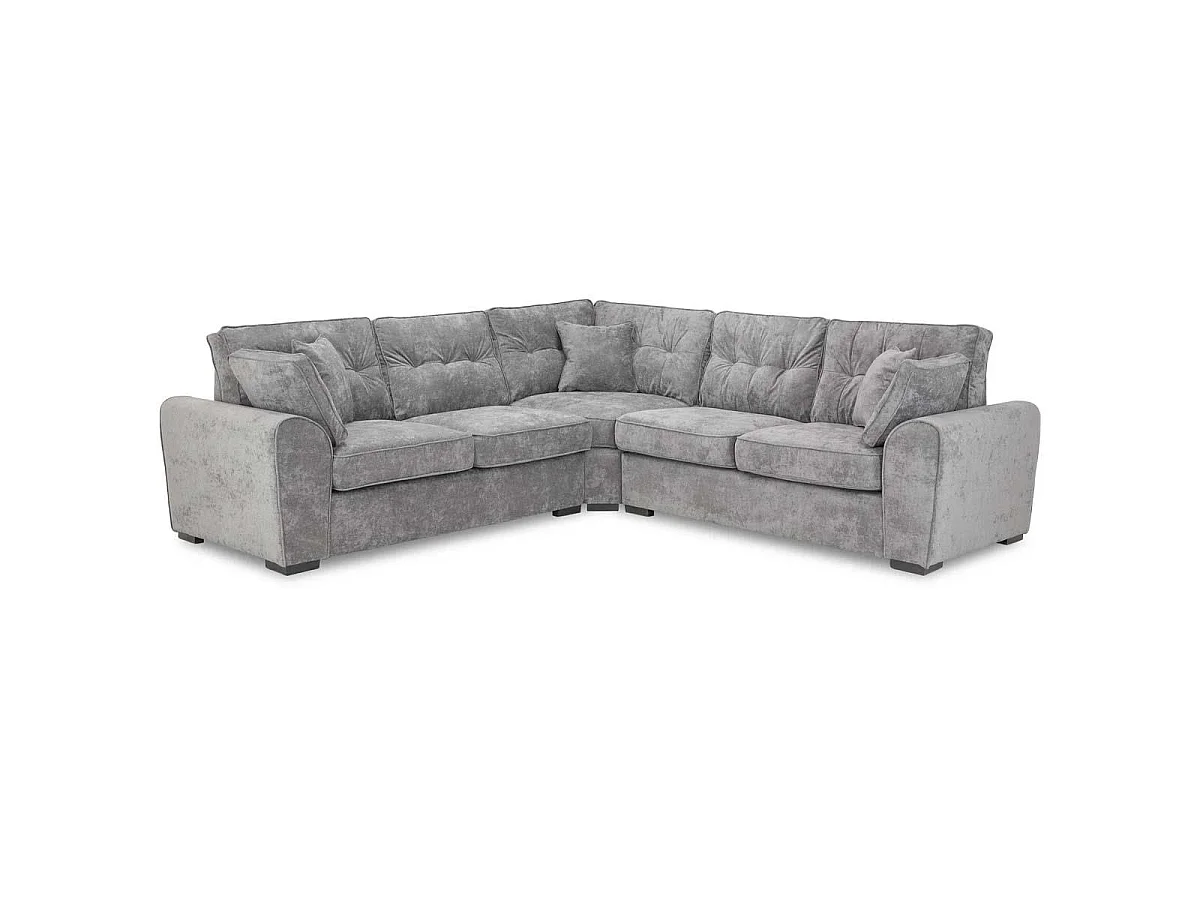 Montford Grey Fabric 5 Seater L Shaped Corner Sofa