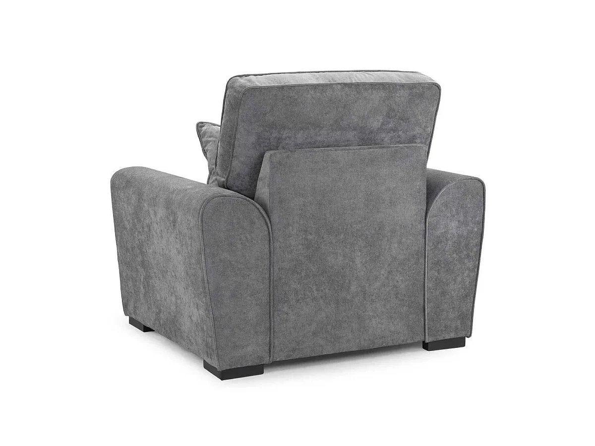 Montford Grey Fabric Armchair Single Seater High Back