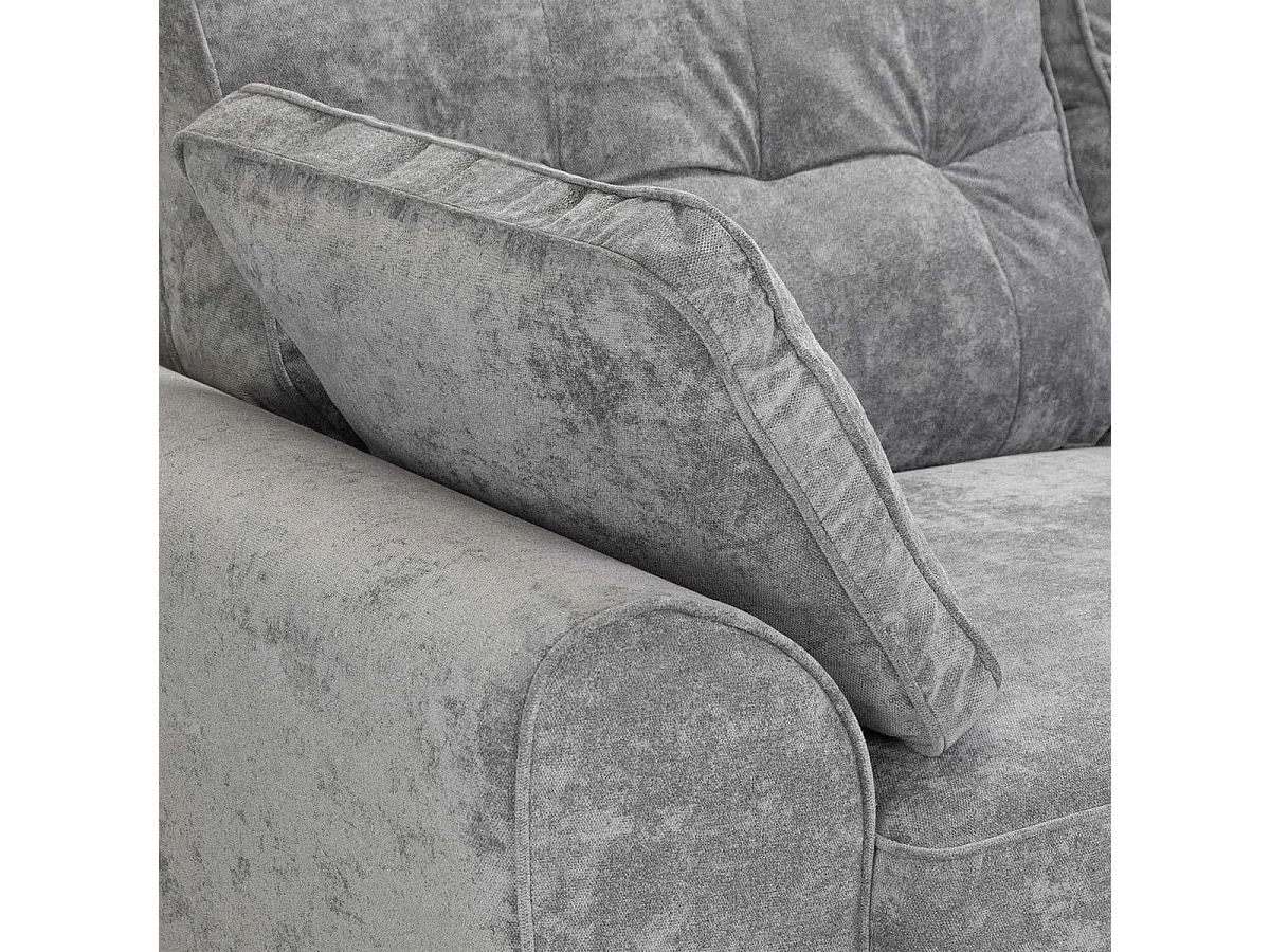 Montford Grey Fabric Armchair Single Seater High Back
