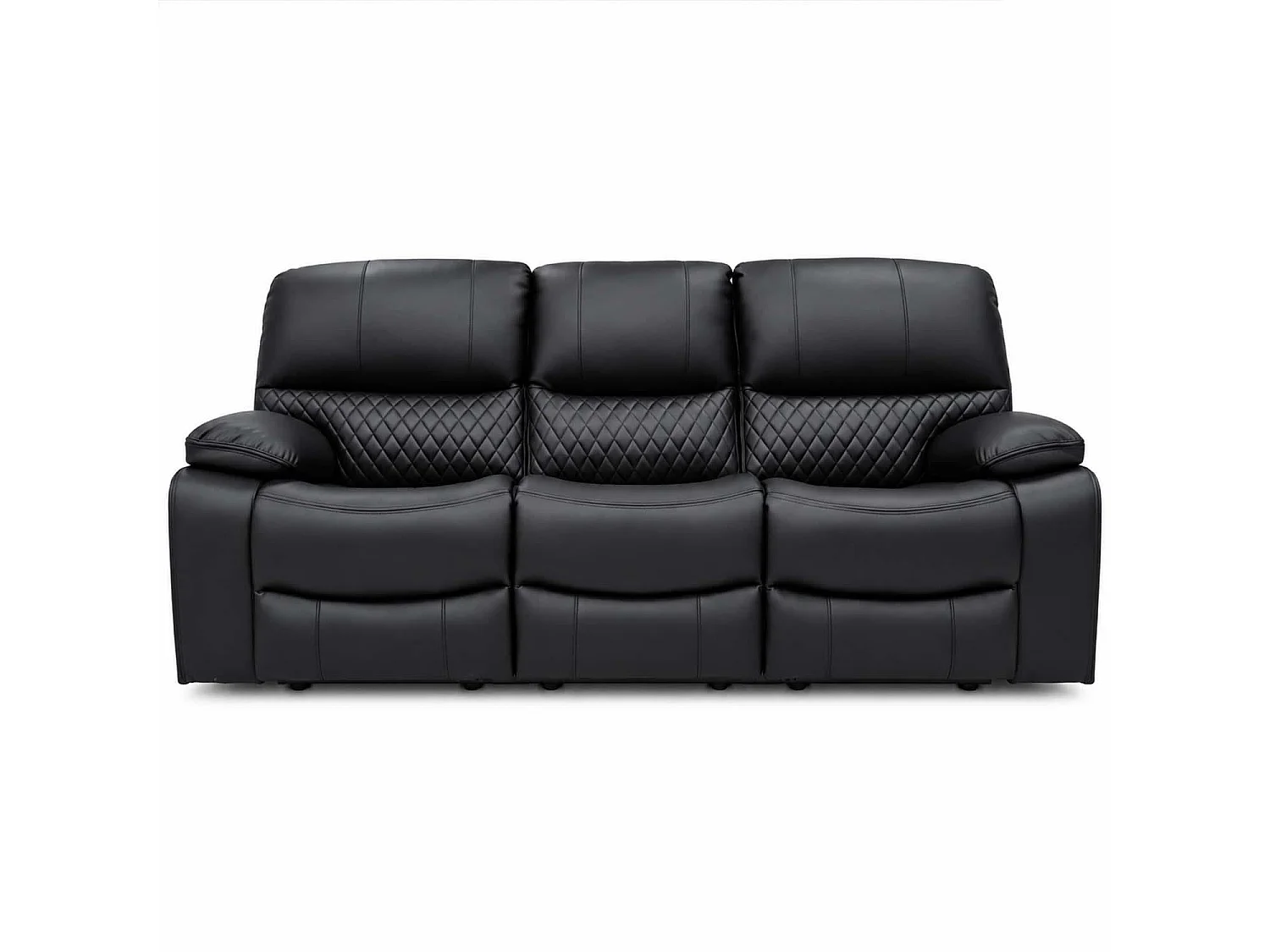 Bentley Black Electric Recliner Sofa Suite 3 + 2 Seater, Eco Leather