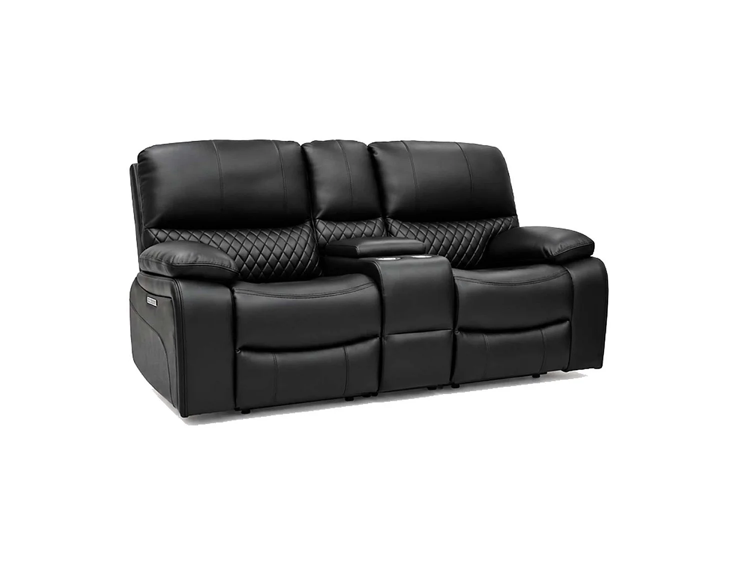 Bentley Black Electric Recliner Sofa Suite 3 + 2 Seater, Eco Leather
