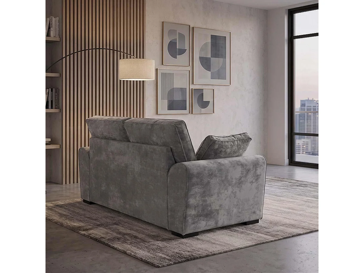 Montford Grey Fabric 3 + 2 Sofa Suite High Back