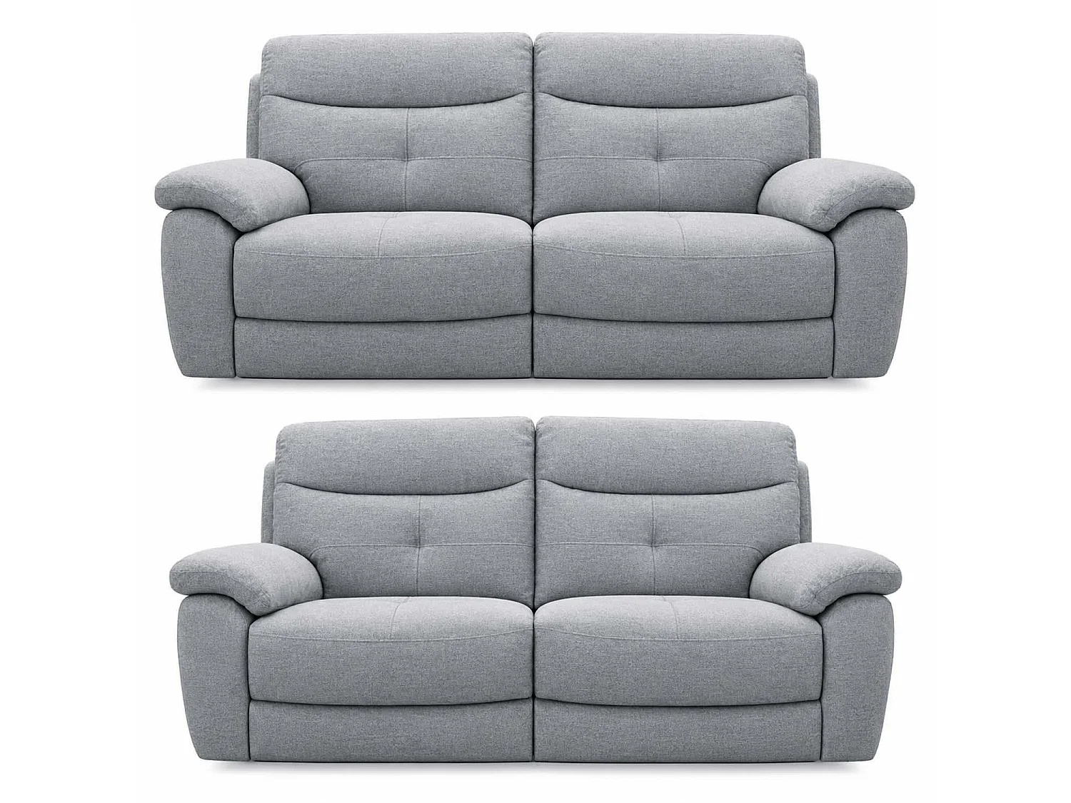 Keswick Electric Reclining Grey Fabric Sofa Suite