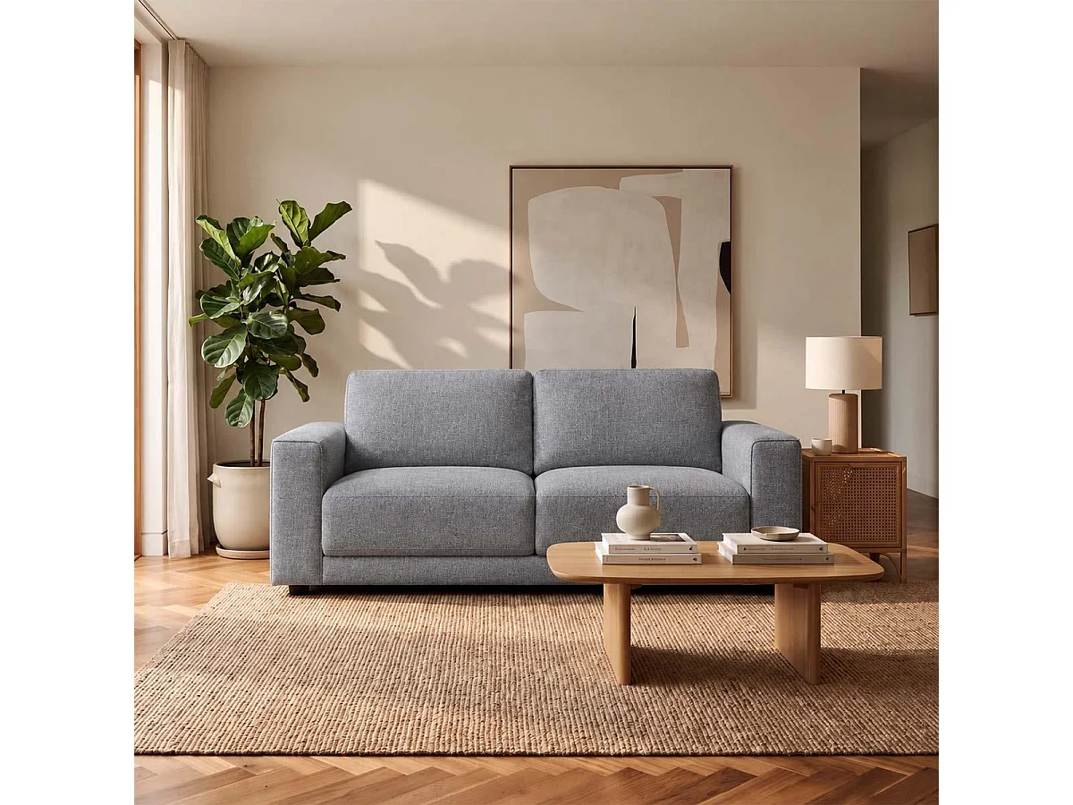 Melrose Grey Woven Fabric 3 + 2 + 1 Three Piece Sofa Suite